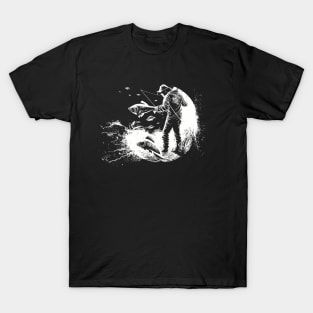 Trippy Fisherman. Psychedelic vibes. T-Shirt